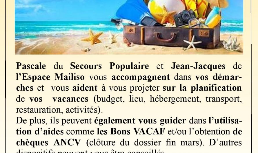 Aide au départ en vacances – Départ individuel