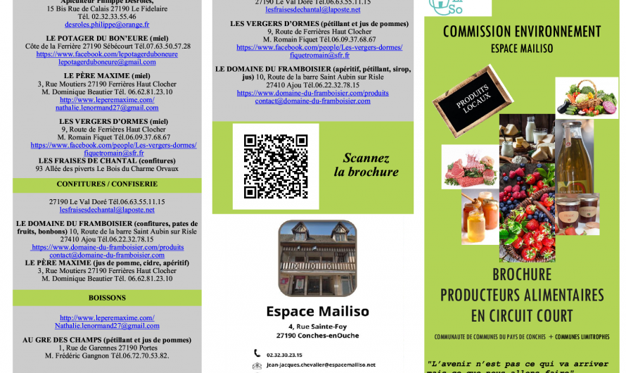 Brochure des producteurs alimentaires en circuit court