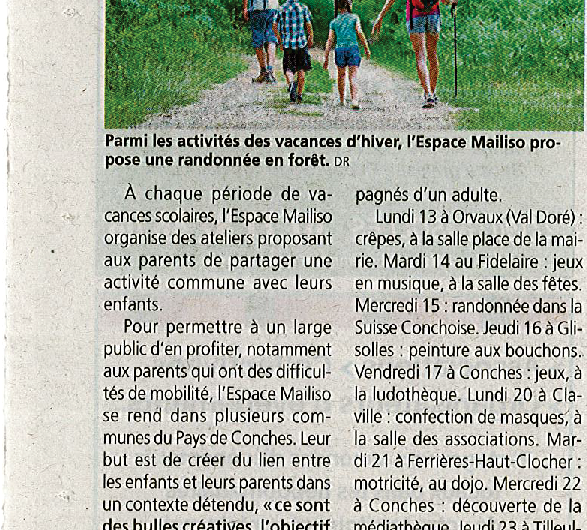 De nouveaux ateliers parents/enfants