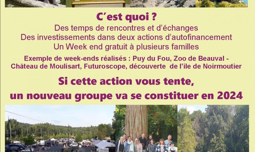 Constitution d’un nouveau groupe Week collectif en famille l’Espace MaiLiSo