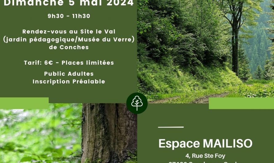 Info balade sophro’nature dimanche 5 Mai 2024 Espace MaiLiSo