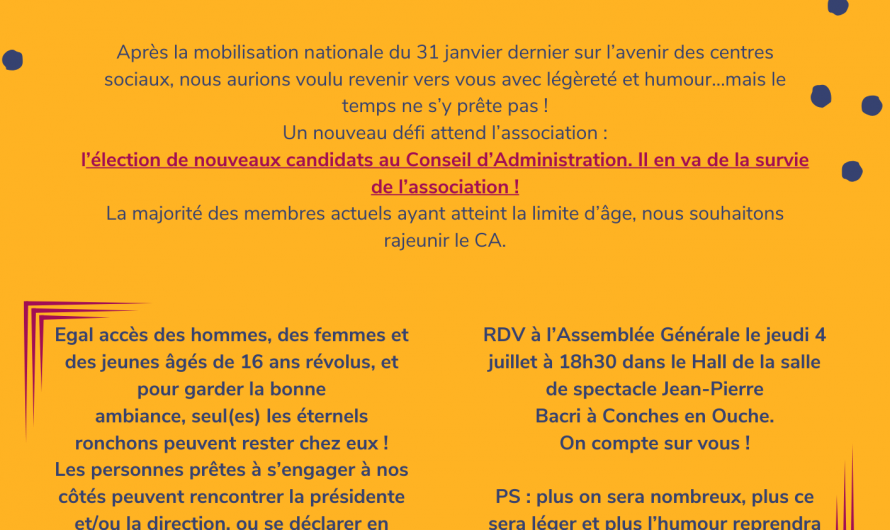 APPEL A CANDIDATS CONSEIL D’ADMINISTRATION ESPACE MAILISO