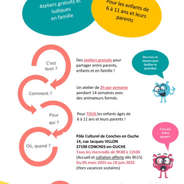 Programme pour aider les parents et les enfants du Pays de Conches En Ouche