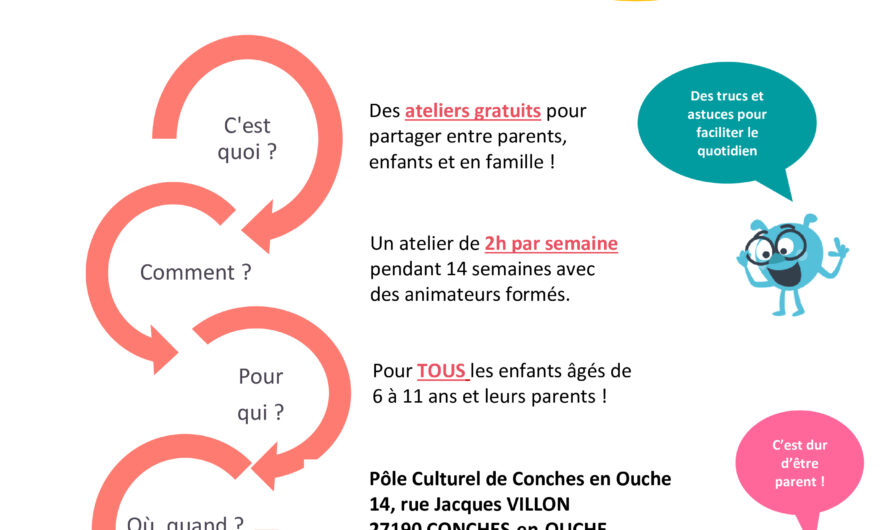 Programme pour aider les parents et les enfants du Pays de Conches En Ouche