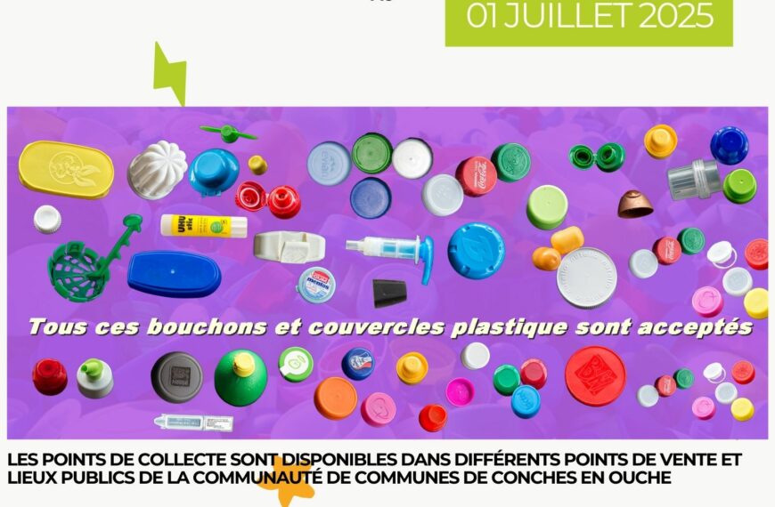 Collecte de bouchons du 07 avril au 01 juillet 2025