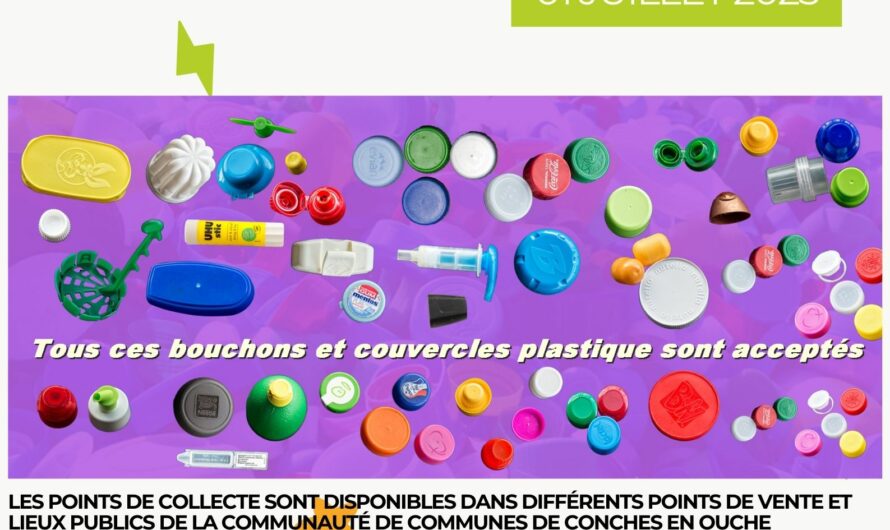 Collecte de bouchons du 07 avril au 01 juillet 2025