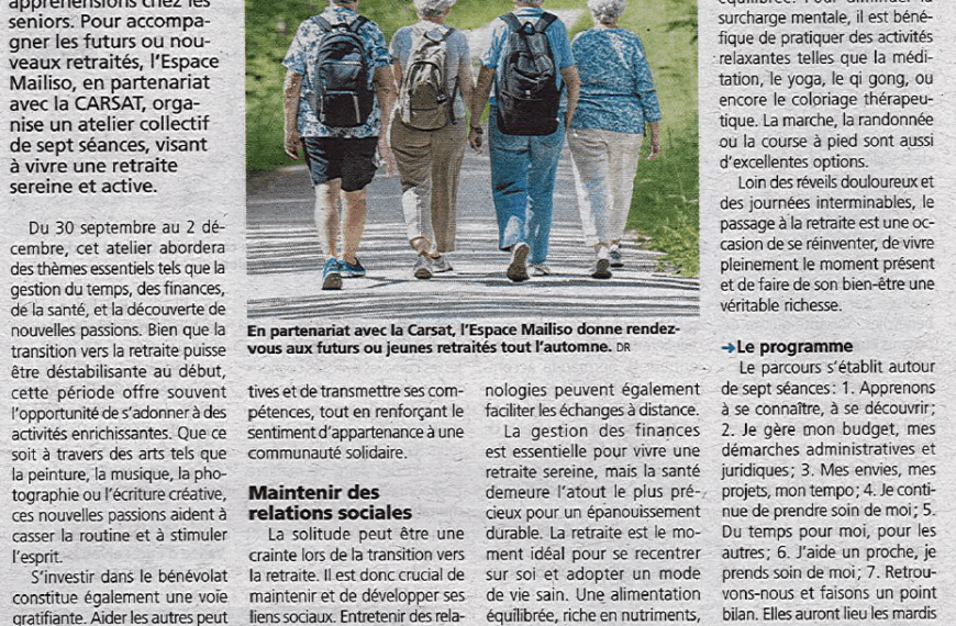 VIVRE UNE RETRAITE SEREINE ET ACTIVE