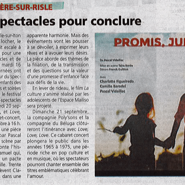 Deux spectacles pour conclure