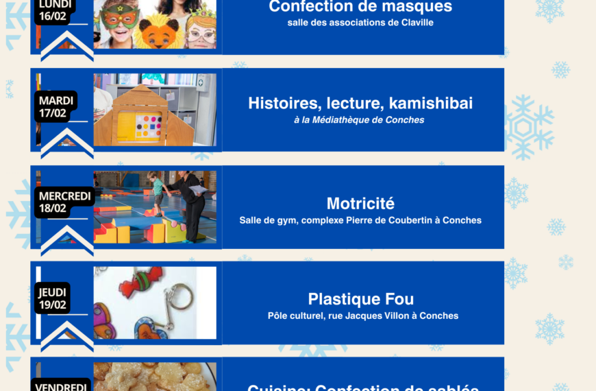 Attention, tenez-vous prêts !  Les vacances d’hiver arrivent à grands pas… et on vous a préparé un programme aux petits oignons 