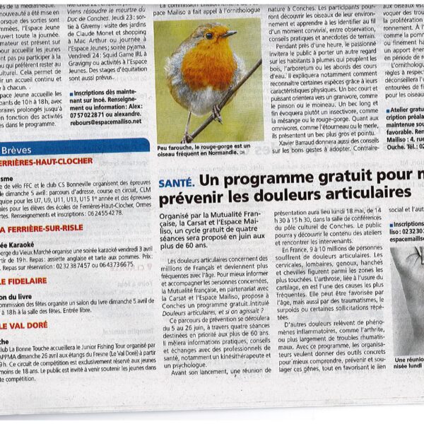 Un programme gratuit pour mieux prévenir les douleurs articulaires